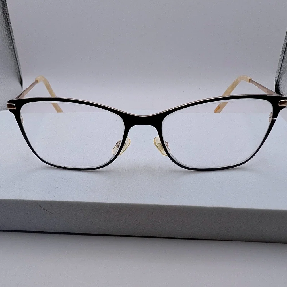 Ted Baker London B239 NAV Navy Gold Cat Eye Eyeglass Frames 51-16-135 Women